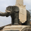 The famous elephant fountain in Catania.  Part of the UNESCO World Heritage site square