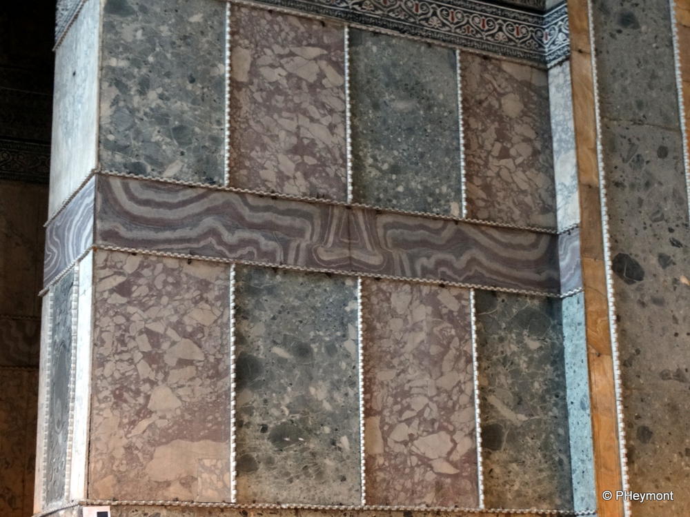 Marble panels in Hagia Sophia