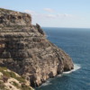 The rugged coast of southern Malta