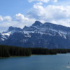 Mt. Rundle viewed across Two Jack Lake, Banff National Park