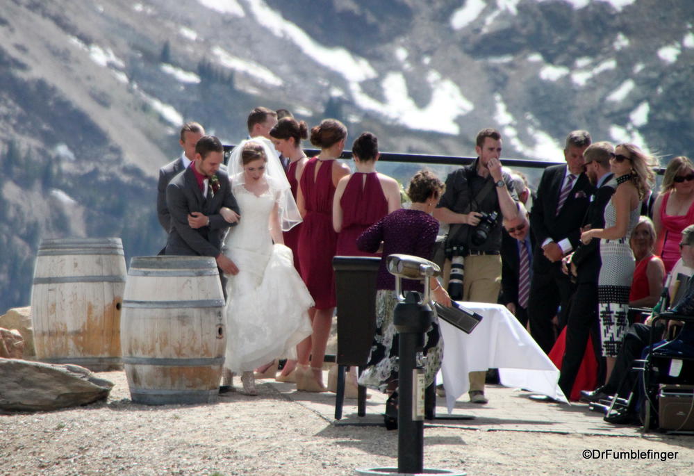 Wedding in the sky.  Kicking Horse Mountain, British Columbia