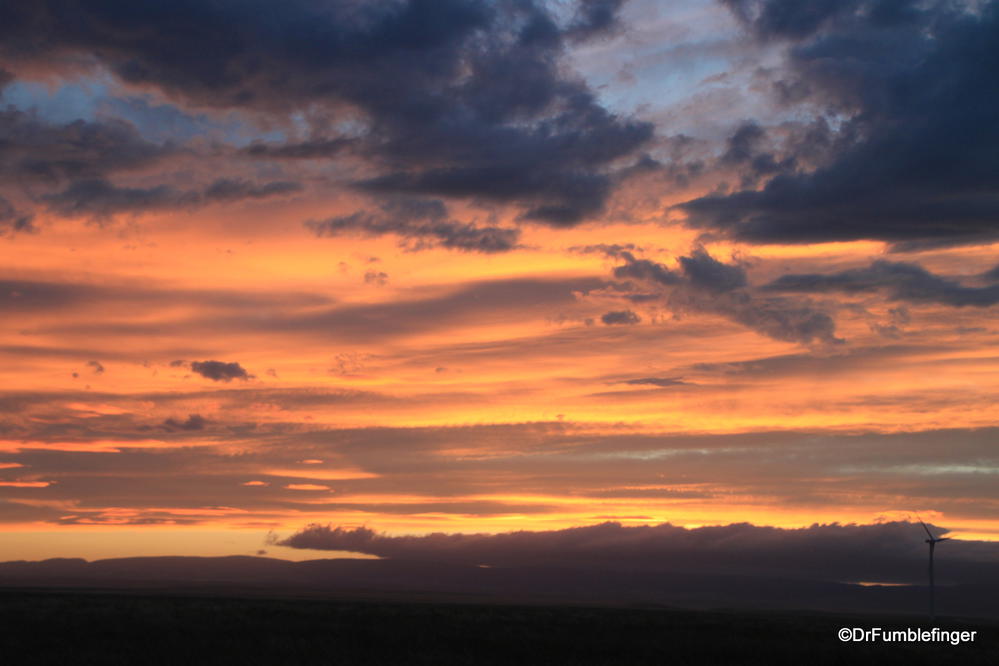 Montana sunset.  A colorful evening on the plains.