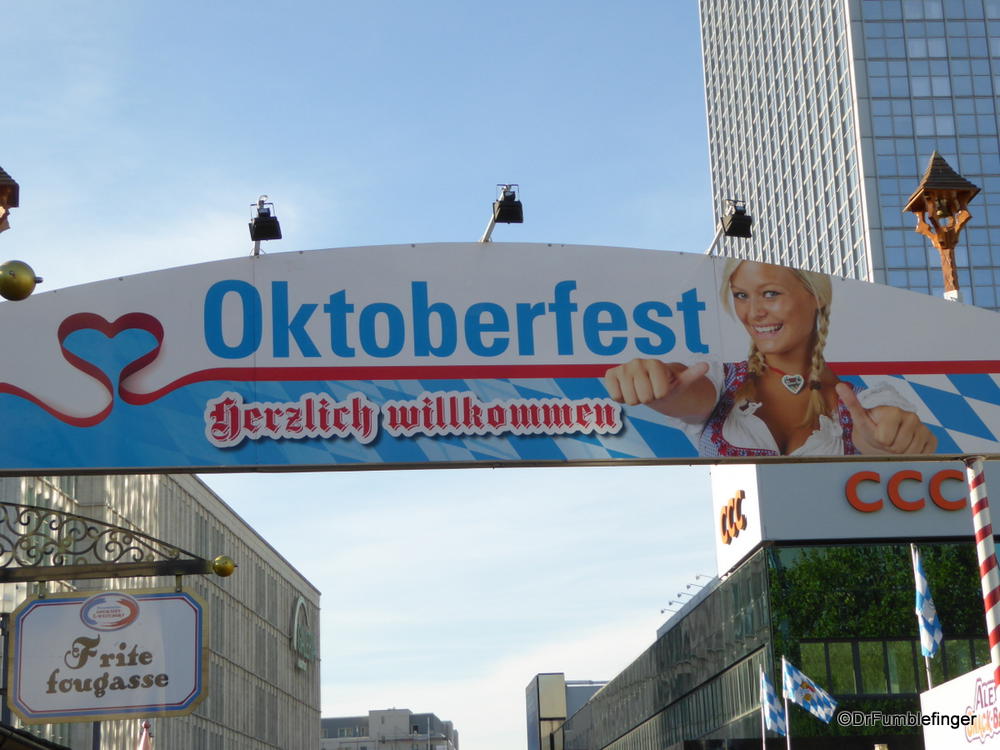 It's Oktoberfest time in Berlin, Germany.  Alexanderplatz Biergarten