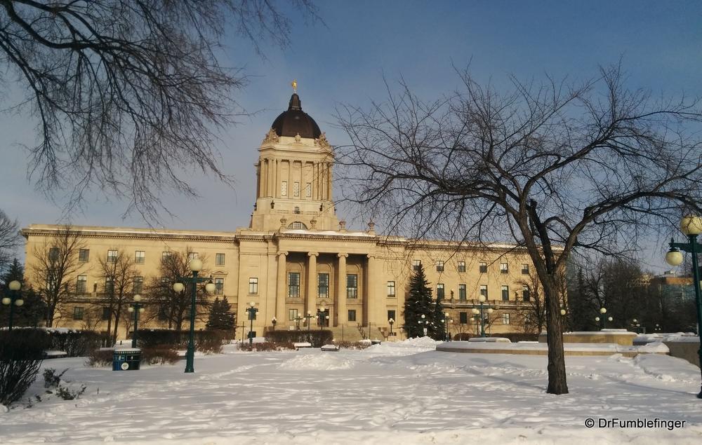 Manitoba Legislative Building on a cold winter day, Winnipeg