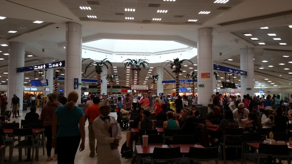 Cancun airport departure lounge