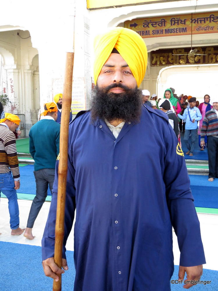 Sikh guard at the Golden Temple in Amritsar