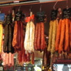 An assortment of chorizo, La Boqueria Market, Barcelona
