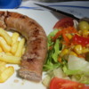 And my wife enjoyed her grilled sausage, salad and fries