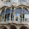 Close up of the window of Casa Batllo.  Some say Gaudi designed it to look like a bat.  What do you think?