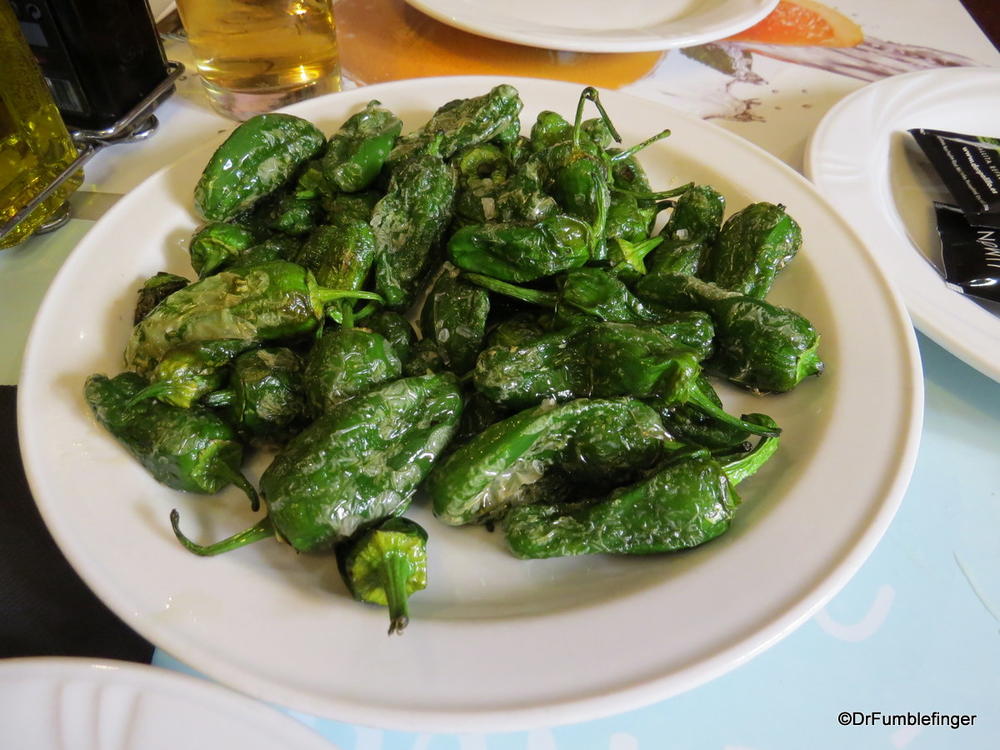 Padron peppers, a popular tapas dish, Madrid