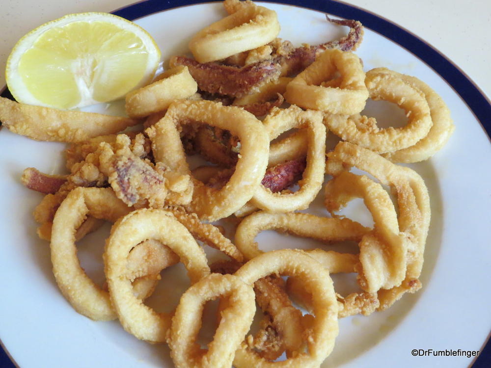Fried calamari rings, Madrid.