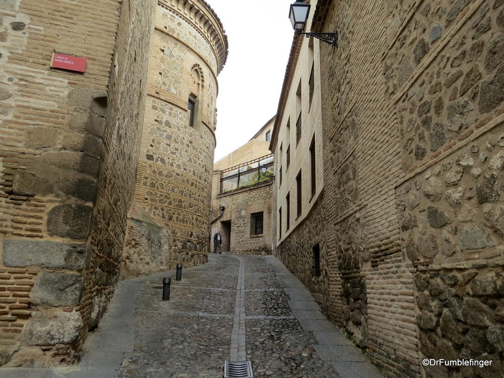 Walking near the Cathedral in Toledo