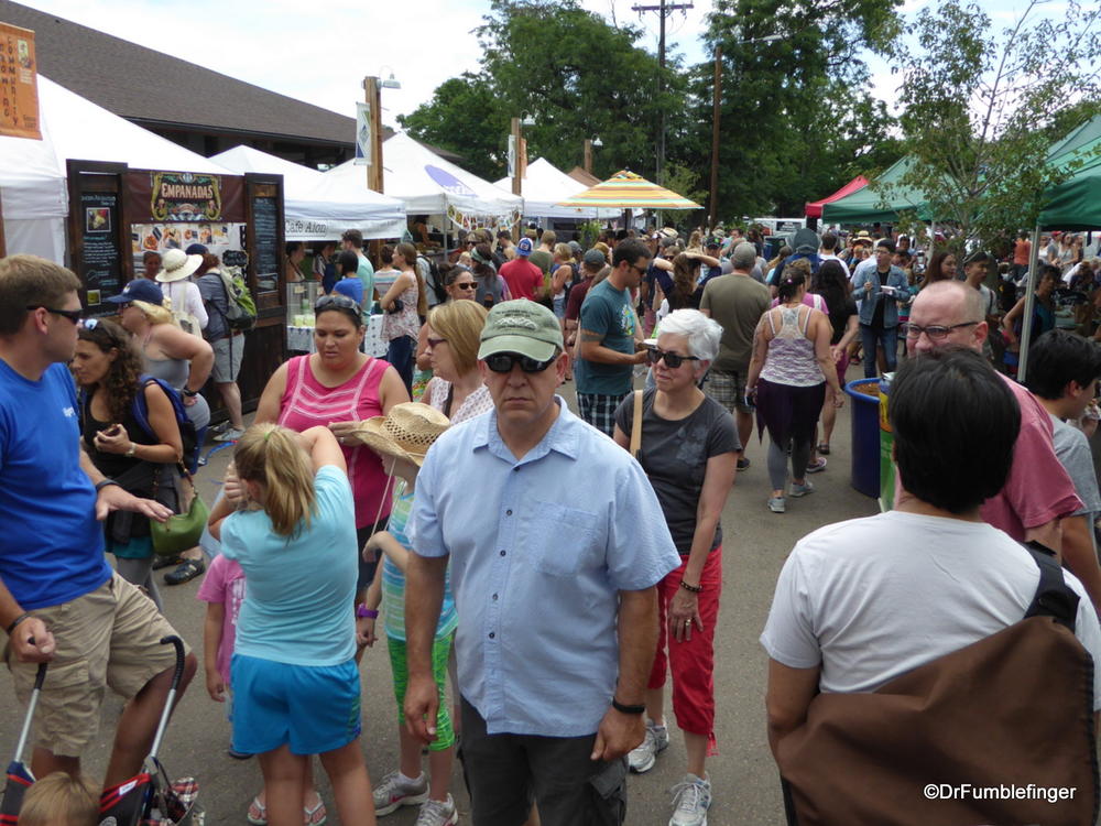 A very crowded Saturday morning at Boulder's Farmers' Market