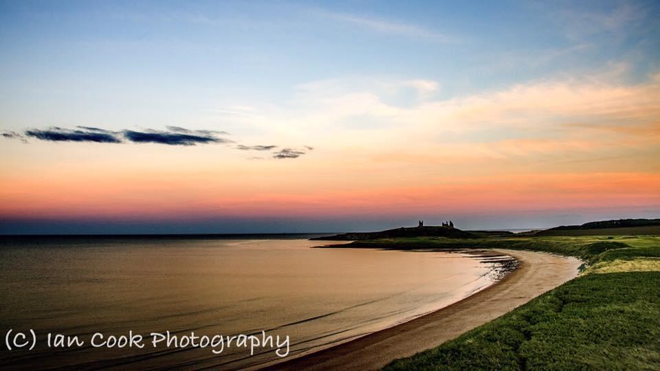 Last light. Embleton Bay Northumberland. Half an hour after sunset