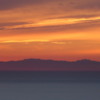 Sunset viewed from Newport beach, framing Catalina Island