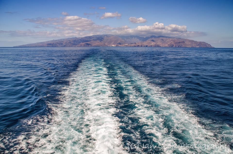 The Island of Gomera, Canary Islands. Taken from the back of the Ferry enroute back to Tenerife to go to the Airport.