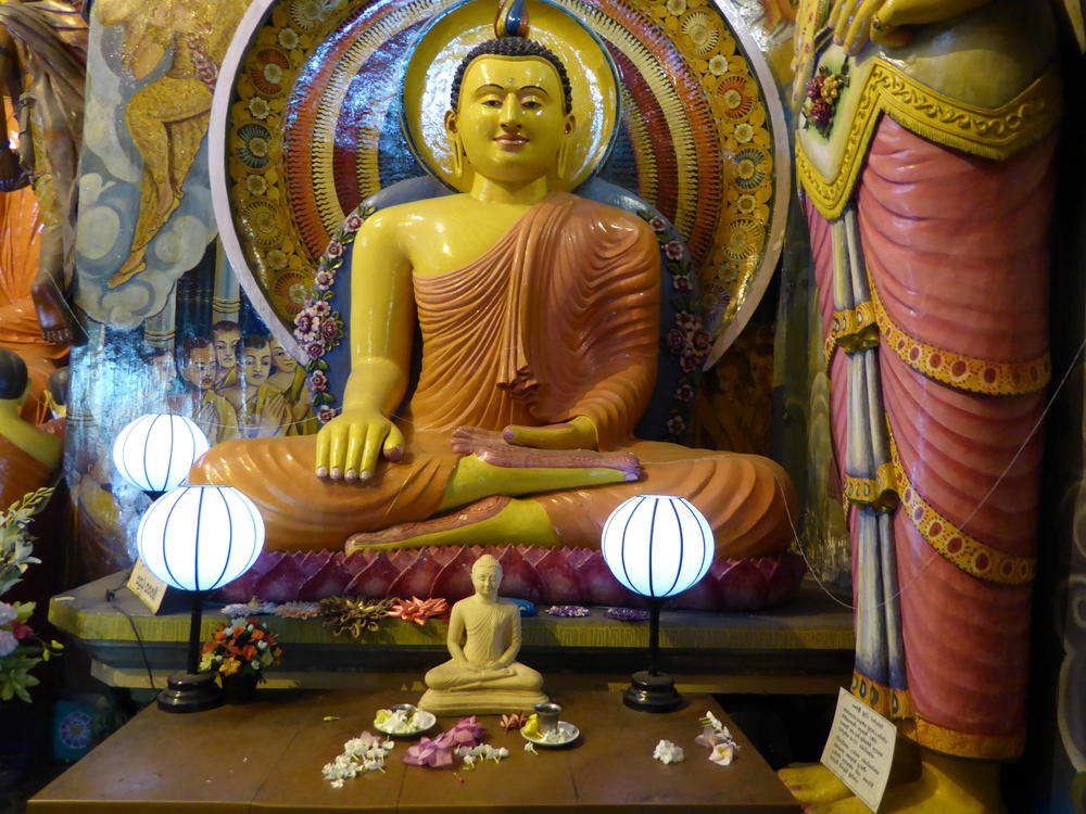 One of the shrines at the Sri Jinaratana Buddhist Temple, Colombo