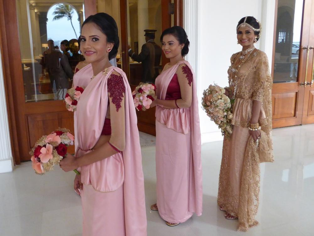 Beautiful!  Bride and her party at the Galle Face Hotel, Colombo