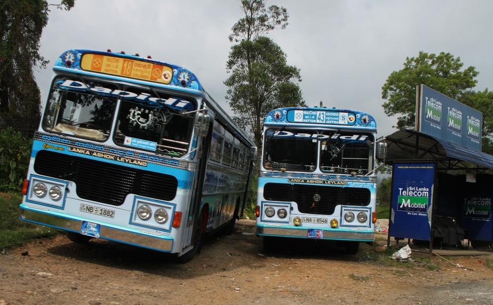 Sri Lanka's public buses are colorful and found everywhere in the country
