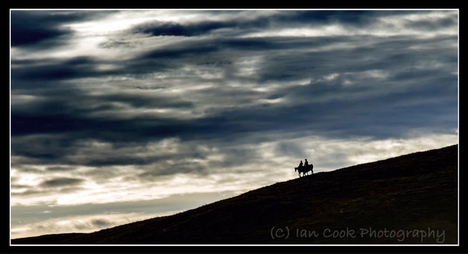Riding home. Breamish Valley Northumberland.