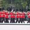 Band proceeding the Changing of the Guard, Buckingham Palace, London
