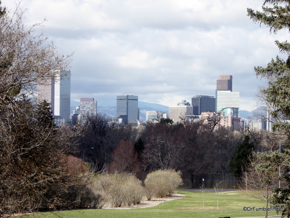 View of Denver skyline, from City Park