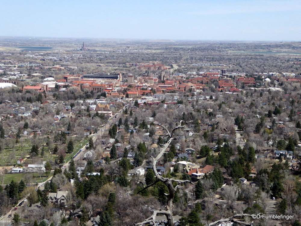 View of Boulder (esp. University of Colorado), from Flagstaff Mountain