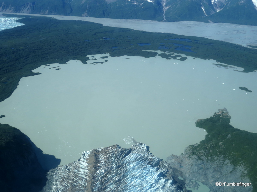 Aerial views of the Walker Glacier, Alaska