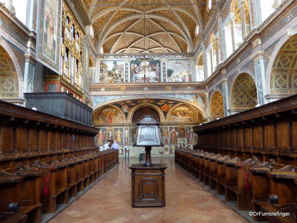 Beautiful frescoes at the Church of San Maurizo in Milan