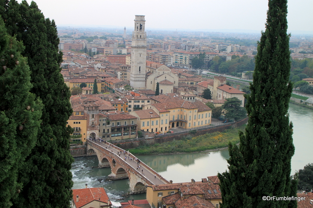 Lovely Verona viewed from Piazelle Castel San Petro
