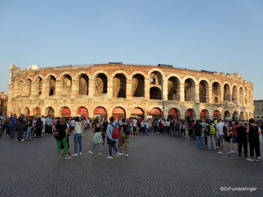 Verona's first century Roman Arena is a popular venue for opera and concerts