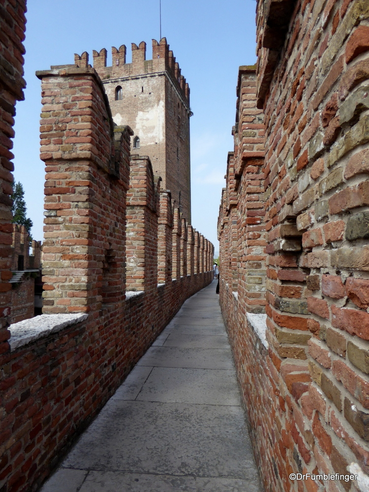 Walking the ramparts of Castelvecchio in Verona