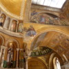 Some of the mosaics inside the entry to St. Mark's Basilica, Venice