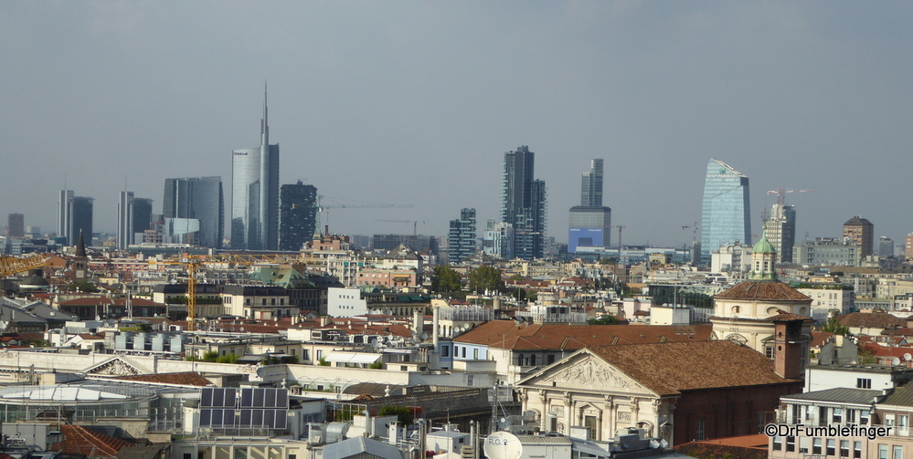 Views of Milan to the north of the Duomo, from its roof walk