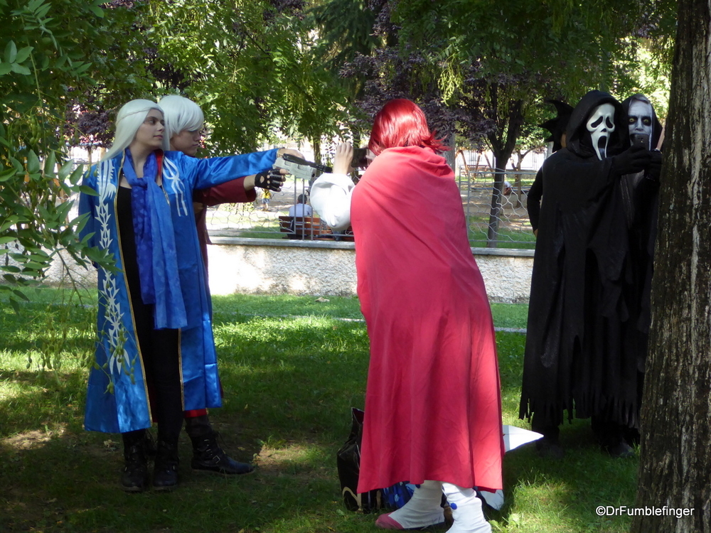 Cosplay in one of Verona's parks