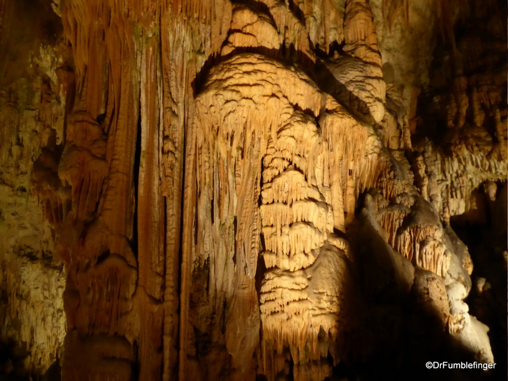 Lovely dripstone formations in Postojna Cave