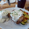 Chicken fried steak with gravy and mashed potatoes, Branson