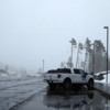 Snowing at Donner Pass in mid-May