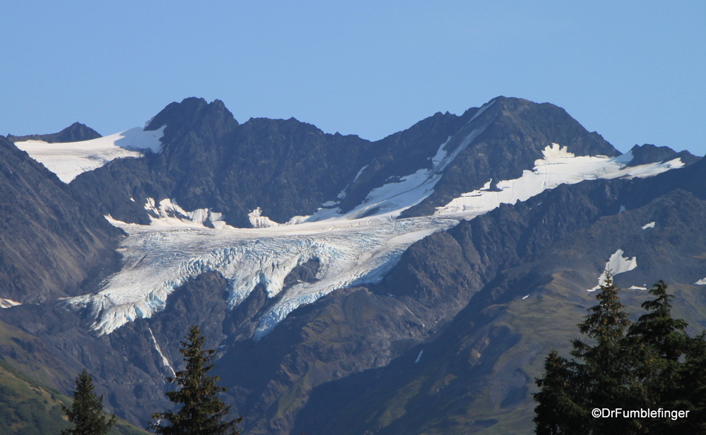 Our sighting of a glacier in Alaska, with many more to follow.  Cook Inlet