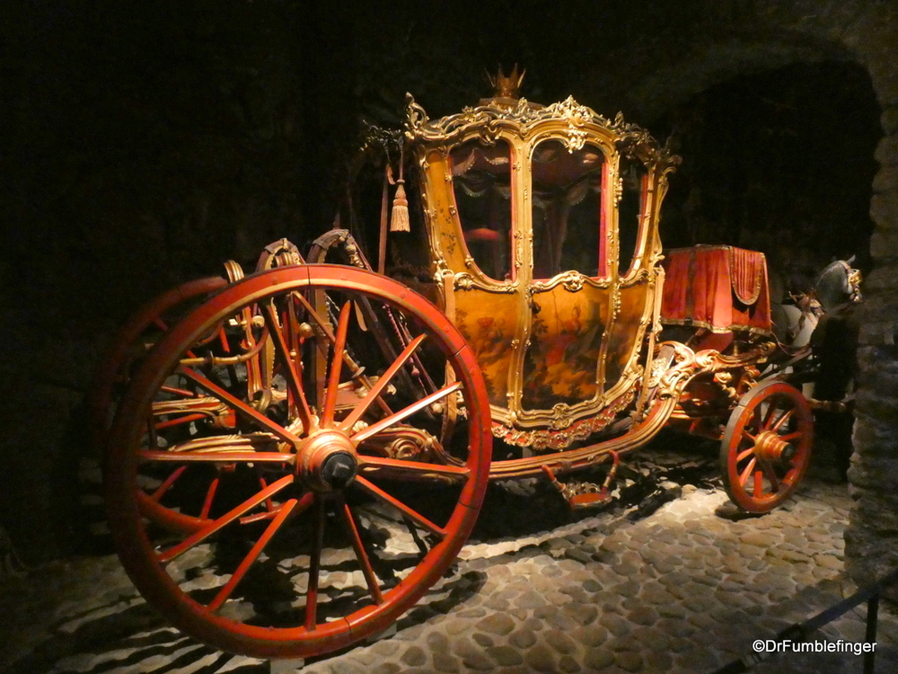 A fascinating collection of Royal Carriages at the Armoury Museum in the Royal Palace complex, Stockholm