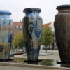 Roskilde jars, installed for the city's Millennium, popular with street artists