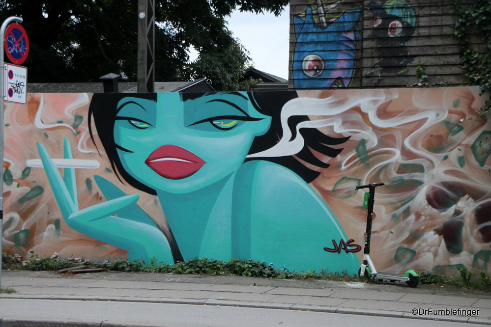 Some great street art in Christiania region of Copenhagen