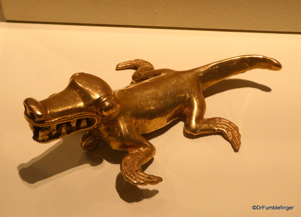 Alligator figure, PreColumbia Gold Museum, San Jose, Costa Rica