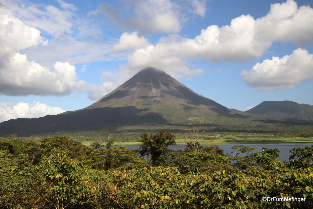 Arenal volcano viewed from a hike in Arenal National Park, Costa Rica