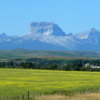 Alberta Rocky Mountains, with Cardston in the foreground