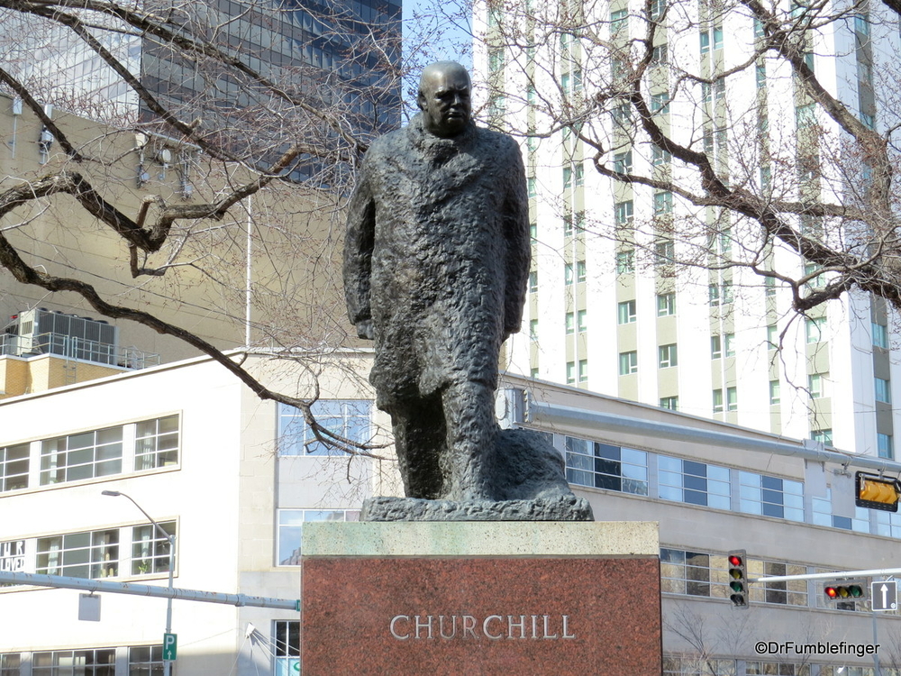 Statue of Sir Winston, Churchill Square, Edmonton