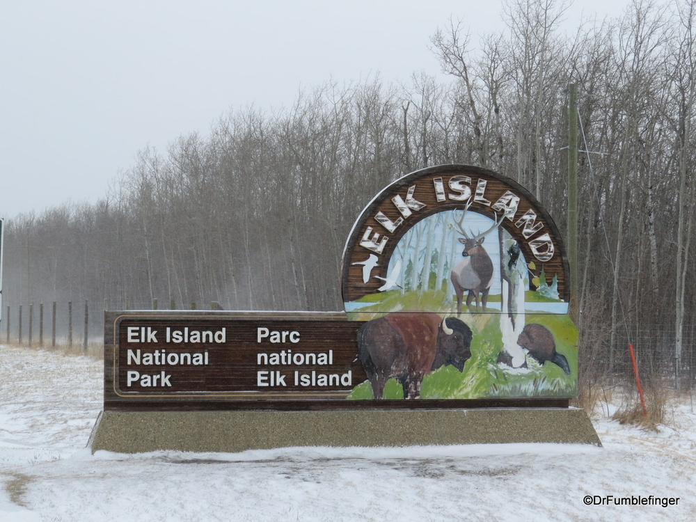 Entry to Elk Island National Park, about 40 minutes from Edmonton