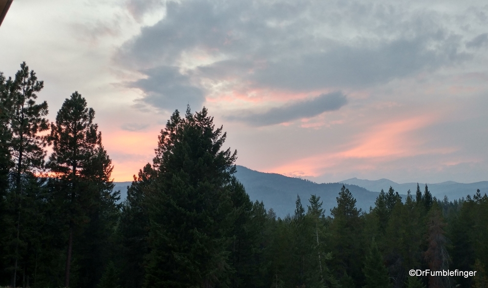 Tonight's sunset, from the back deck of our new place in Idaho