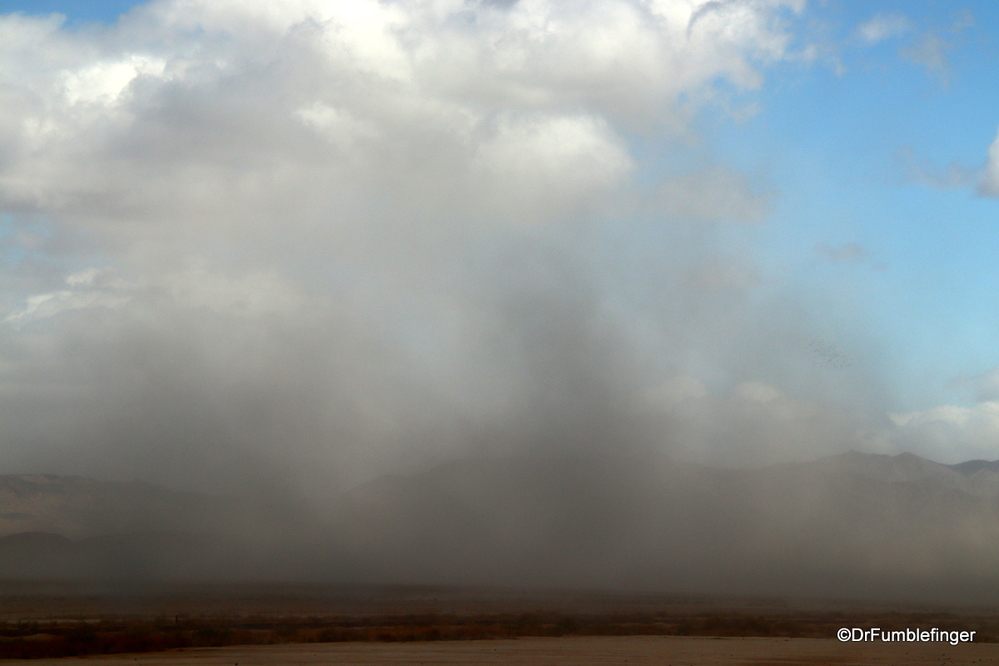 Caught in a severe dust storm, Nevada