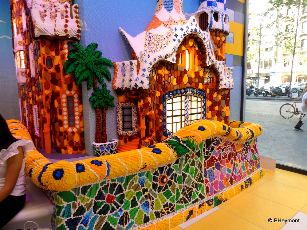 Park Guell modeled in Lego